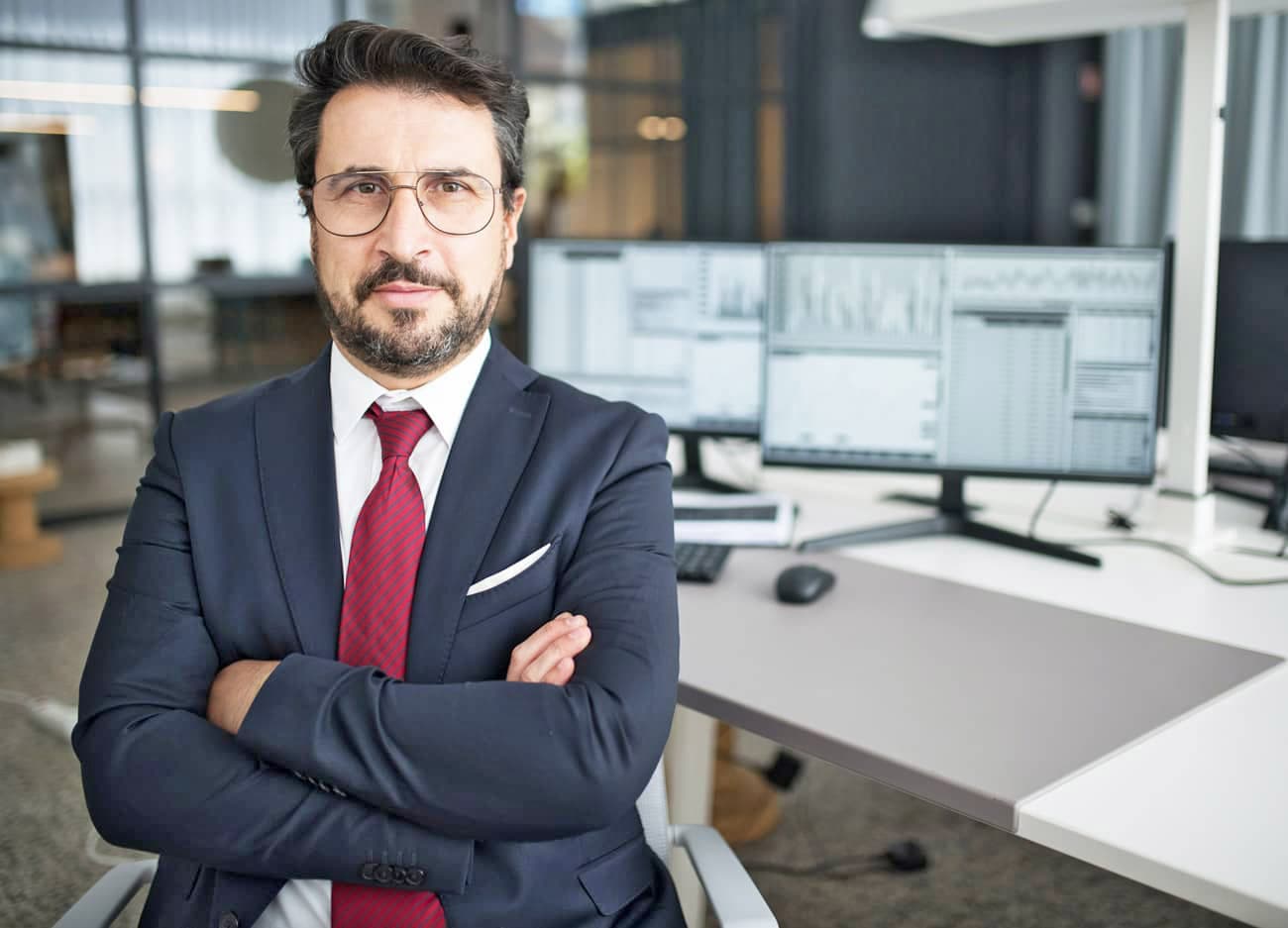 Sales professional in a modern office
